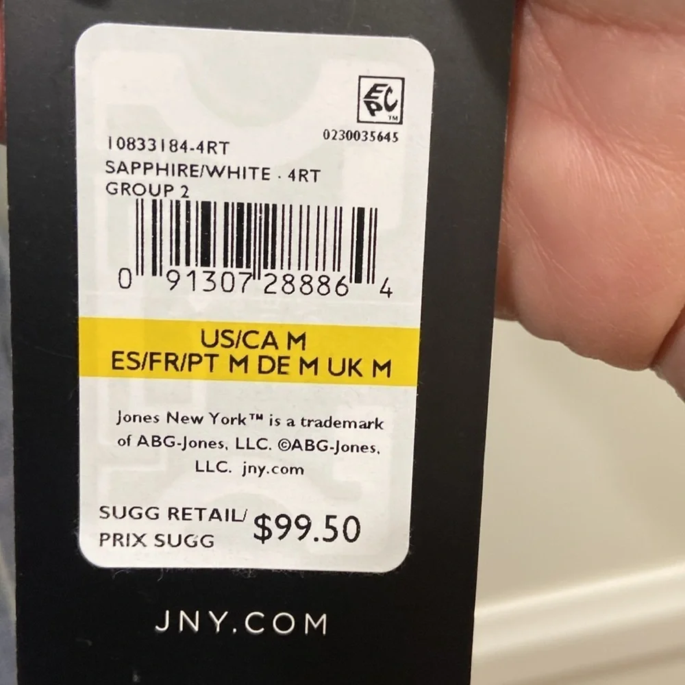 NWT Jones New York Linen Chambray Kendall Midi Striped Dress. Medium - Picture 2 of 5